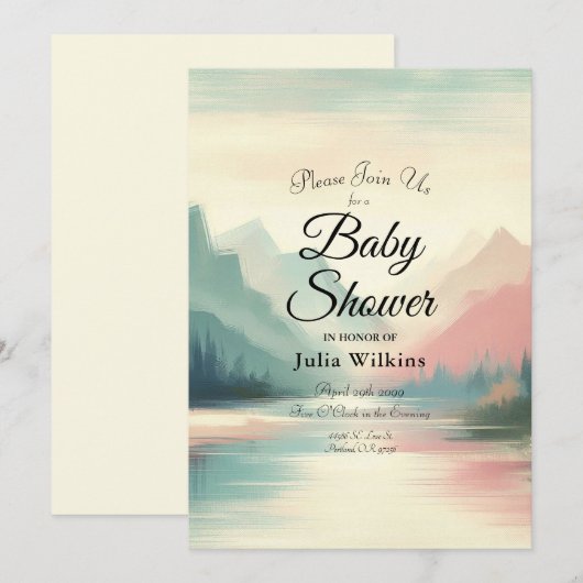 Soft Echoes of the Mountains Einladung (Vorne/Hinten)