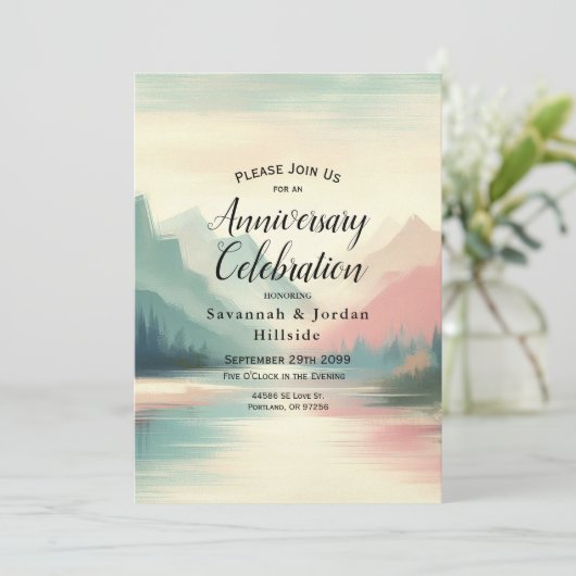 Soft Echoes of the Mountains Einladung (Stehend Vorderseite)