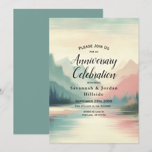 Soft Echoes of the Mountains Einladung (Vorne/Hinten)