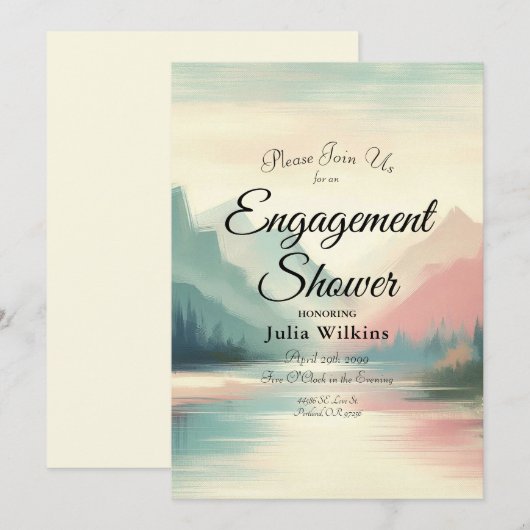 Soft Echoes of the Mountains Einladung (Vorne/Hinten)