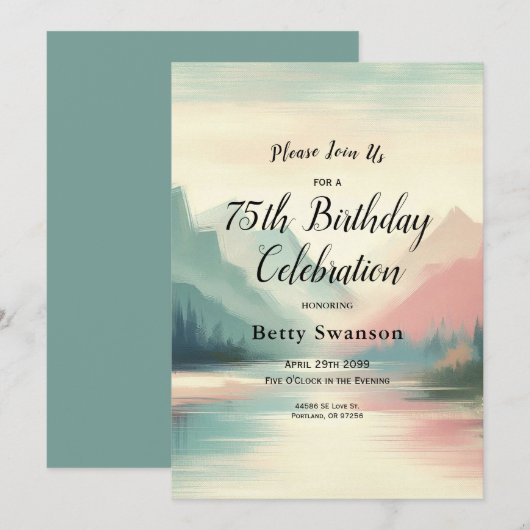 Soft Echoes of the Mountains Einladung (Vorne/Hinten)