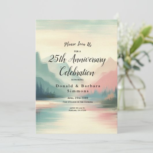 Soft Echoes of the Mountains Einladung (Stehend Vorderseite)