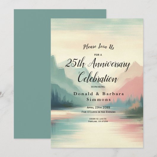 Soft Echoes of the Mountains Einladung (Vorne/Hinten)