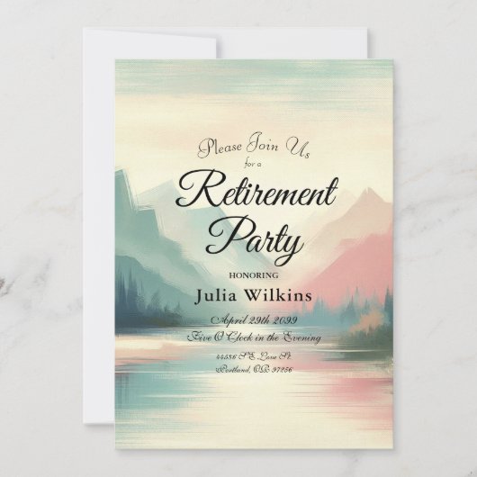 Soft Echoes of the Mountains Einladung (Vorderseite)