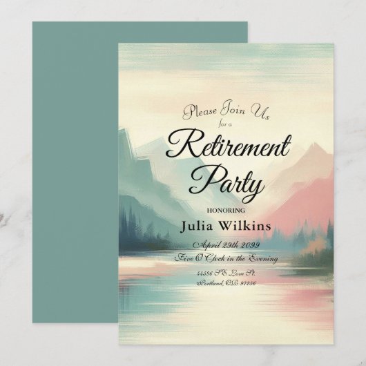 Soft Echoes of the Mountains Einladung (Vorne/Hinten)