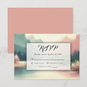 Soft Echoes of the Mountains RSVP Karte
