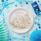 Soft Editorial Botanical Wedding Pappteller (Party)