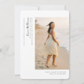 Soft Editorial Grad PhotoPop Graduation Einladung (Rückseite)