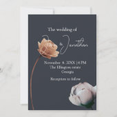 Soft einfache minimale Blüte Einladung (Vorderseite)