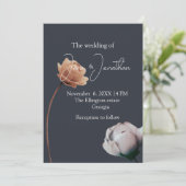 Soft einfache minimale Blüte Einladung (Stehend Vorderseite)