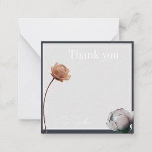 Soft einfache minimale Blüte Mitteilungskarte