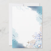 Soft Elegance Ocean Beach Coral Wedding Einladung (Rückseite)