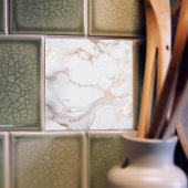 Soft Elegance Rose Gold Marmorvene Textur Fliese