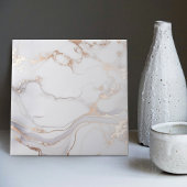 Soft Elegance Rose Gold Marmorvene Textur Fliese