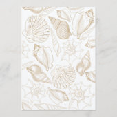 Soft Elegance Sea Shells Birthday Party Einladung (Rückseite)