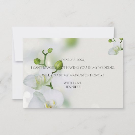 Soft Elegant Orchid wirst du meine Ehrenmatrone se (Rückseite)