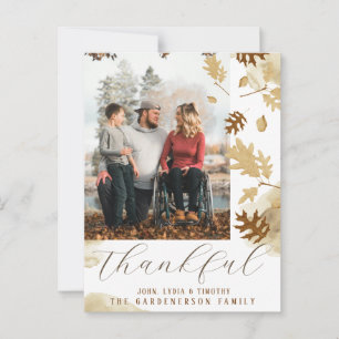 Soft Elegante Herbstleaf Dankbares Foto Postkarte