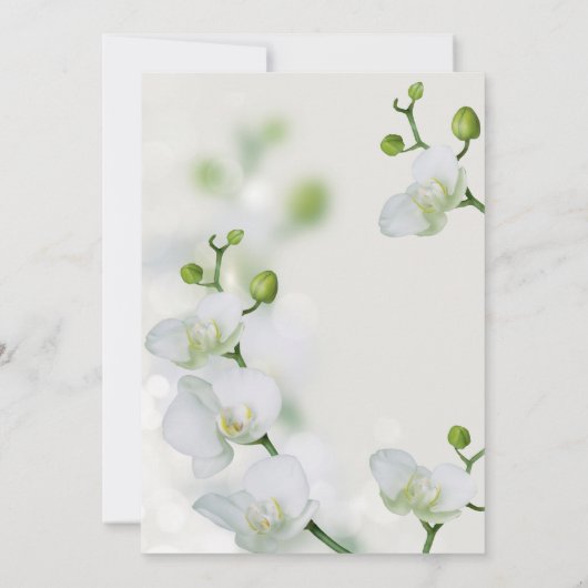 Soft Elegante Orchid Dusche Einladung (Rückseite)