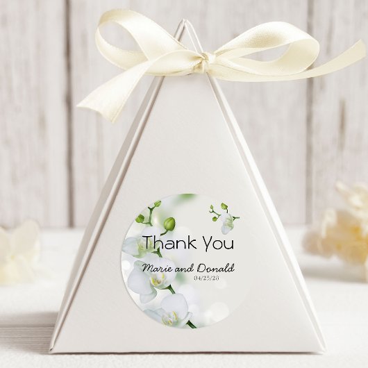 Soft Elegante Orchid Klassischer Rundsticker Runder Aufkleber