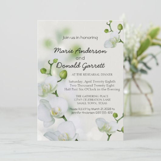 Soft Elegante Orchid Probe Dinner (Stehend Vorderseite)