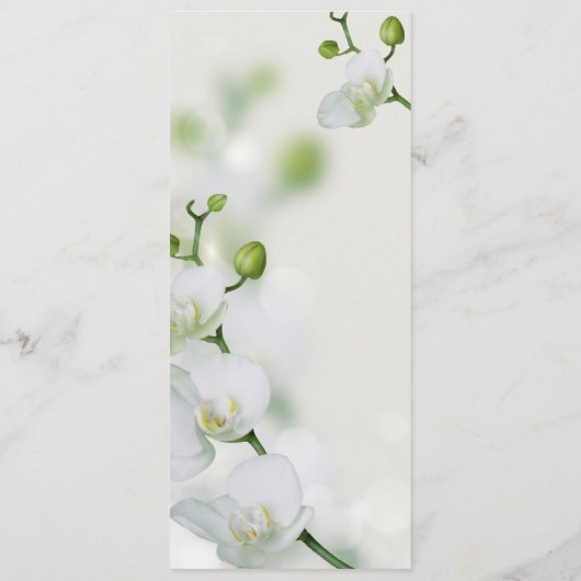 Soft Elegante Orchid Reservierte Stuhl Unterschrif Menükarte (Rückseite)