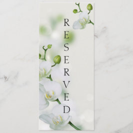 Soft Elegante Orchid Reservierte Stuhl Unterschrif Menükarte