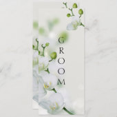 Soft Elegante Orchid Reservierte Stuhl Unterschrif Menükarte (Vorne/Hinten)