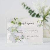 Soft Elegante Orchid RSVP Karte (Stehend Vorderseite)
