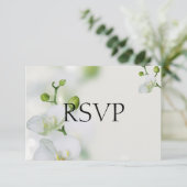 Soft Elegante Orchid RSVP Karte (Stehend Vorderseite)