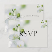 Soft Elegante Orchid RSVP Karte (Vorne/Hinten)