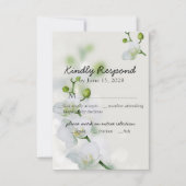 Soft Elegante Orchid RSVP Karte (Vorderseite)