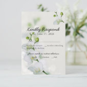 Soft Elegante Orchid RSVP Karte (Stehend Vorderseite)