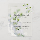 Soft Elegante Orchid RSVP Karte (Vorne/Hinten)