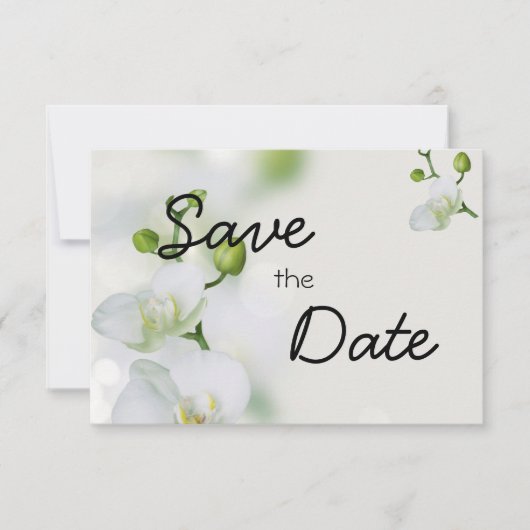 Soft Elegante Orchid Save The Date (Vorderseite)