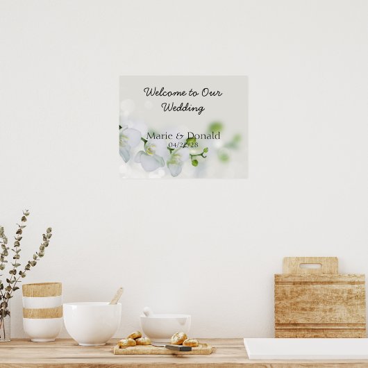Soft Elegante Orchid Wedding Poster (Küche)