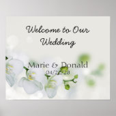 Soft Elegante Orchid Wedding Poster (Vorne)