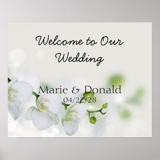 Soft Elegante Orchid Wedding Poster (Vorne)