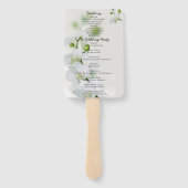 Soft Elegante Orchid Wedding Program Fächer (Rückseite)