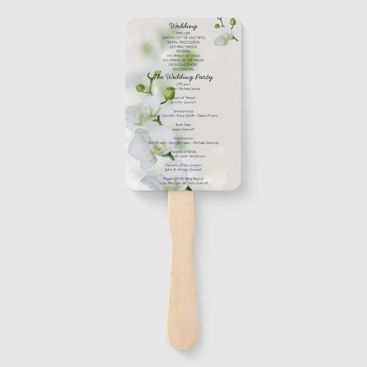 Soft Elegante Orchid Wedding Program Fächer (Rückseite)