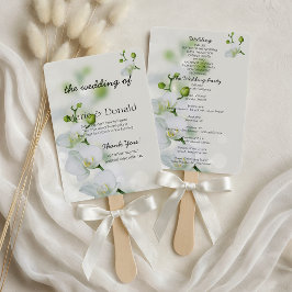 Soft Elegante Orchid Wedding Program Fächer