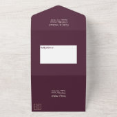 Soft Elegante Rose Burgundy Cream Frame All In One Einladung (Außenbereich)