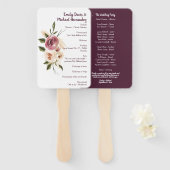 Soft Elegante Rose Burgundy Cream Frame Programm Fächer (Vorne und Hinten)
