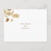 Soft elegantes Foto der Herbstschwangerschaft Postkarte (Rückseite)