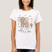 Soft Elephant Mom Baby First Mothers Day Art T-Shirt (Vorderseite)