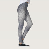 Soft Elevation Lines – Grey Scale Leggings (Rechts)