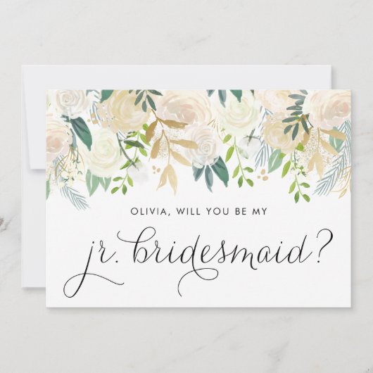 Soft-Elfenbein-Blume werden Sie meine JR-Bridesmai (Vorderseite)