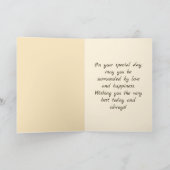 Soft Empress Brown Birthday Card Karte (Innenseite)