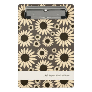 Soft Empress Florals Braun Mini Klemmbrett