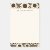 Soft Empress Florals Braun Post-it Klebezettel (Vorderseite)
