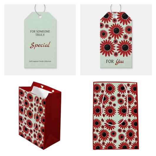 Soft Empress Florals Velvet Geschenkanhänger